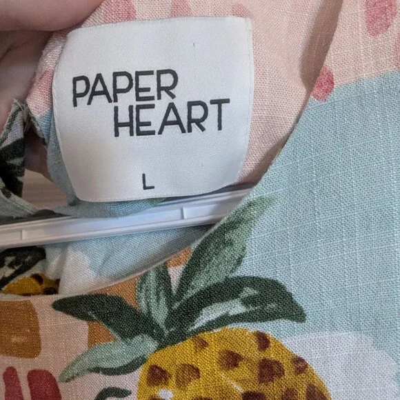 Anthropologie Paper Heart | Summer Haze Mini Dress | L | EUC - Picture 6 of 11